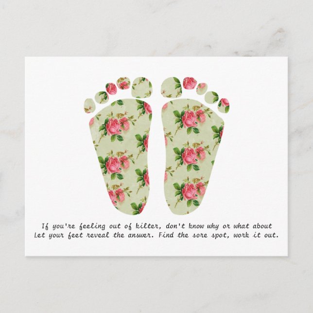 Reflexology business card postcard (Front)