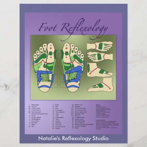 Reflexology chart flyer design | Zazzle