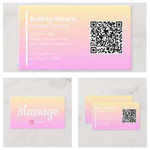 Reflexology Chiropractic Holistic Wellness Massage Business Card