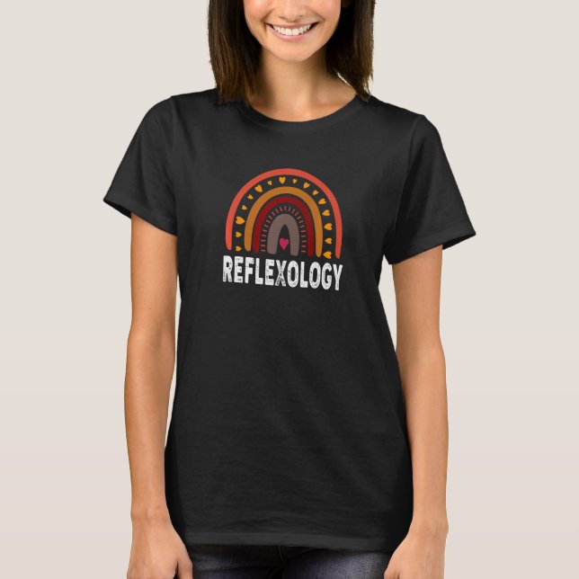 Reflexology Colourful Rainbow for Therapists T-Shirt (Front)