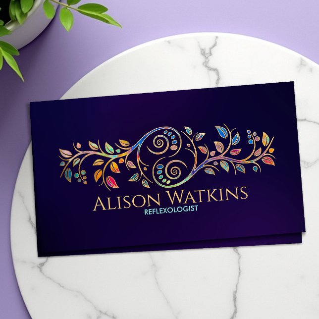 Reflexology - Colourful Ying Yang Ornament Business Card (Creator Uploaded)