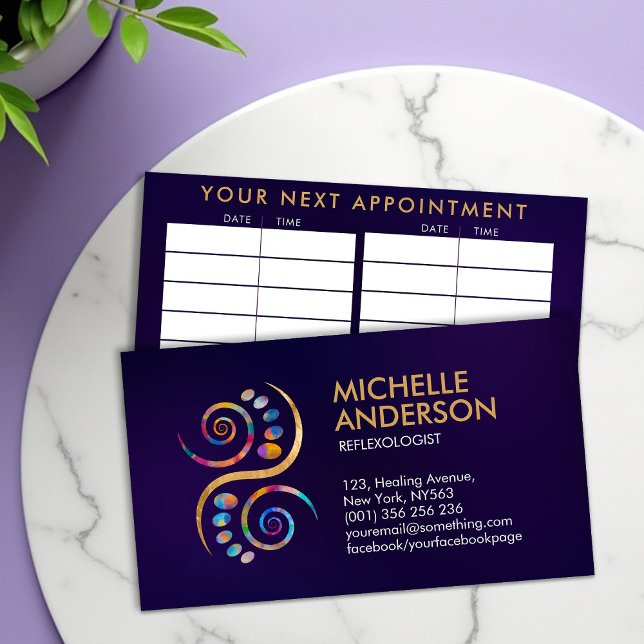 Reflexology - Colourful Ying Yang symbol Business Card (Creator Uploaded)