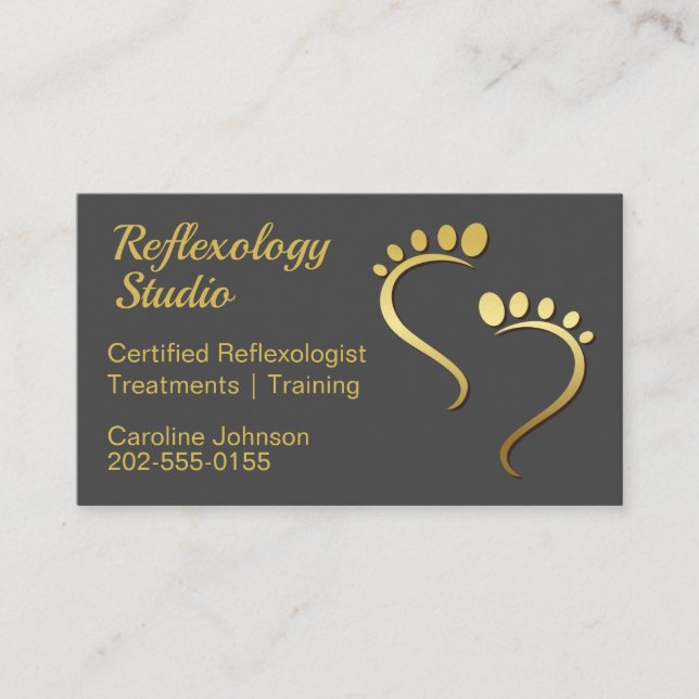 Reflexology Foot Care Business Card (Front)
