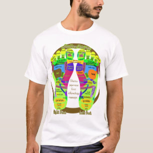 reflexology foot map (back) japan map T-Shirt