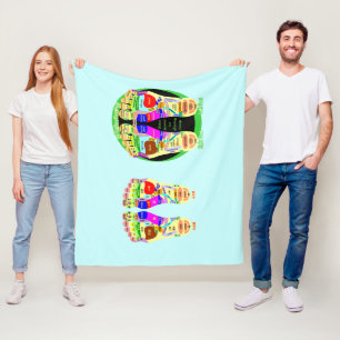 reflexology foot map fleece blanket