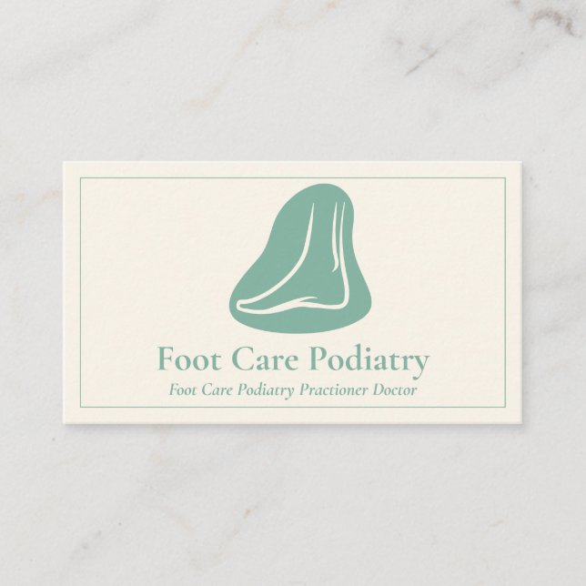 Reflexology Massage Therapy Feet Line Art Podiatry Business Card (Front)