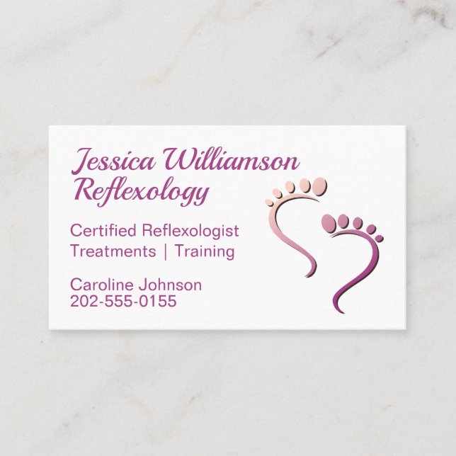 Reflexology Podiatrist Foot Care Business Card (Front)
