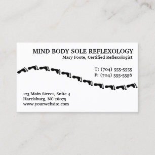 Reflexology Reflexologist Business Cards