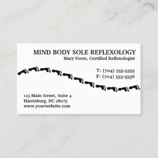 Reflexology Reflexologist Business Cards