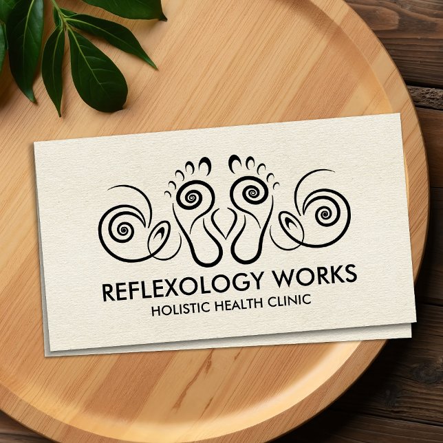 Reflexology - Spiral Ornament Business Card (Creator Uploaded)