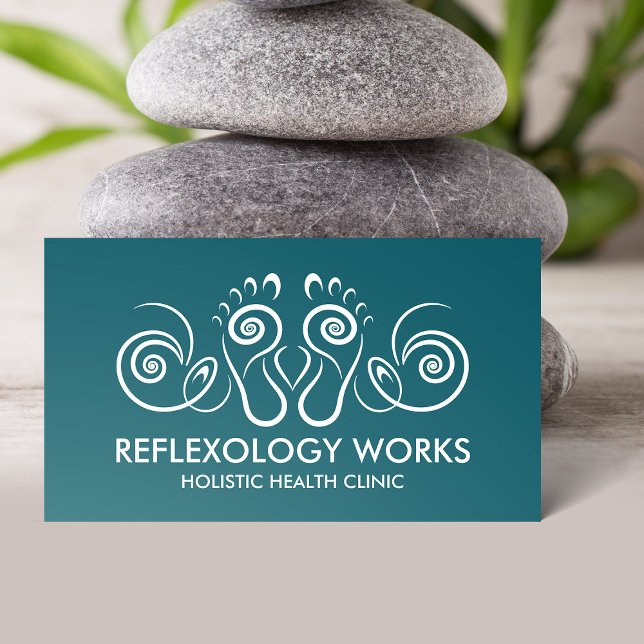 Reflexology - Spiral Ornament Business Card (Creator Uploaded)