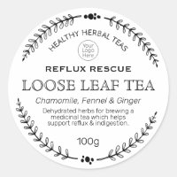 Reflux Rescue Herbal Tea Logo Labels