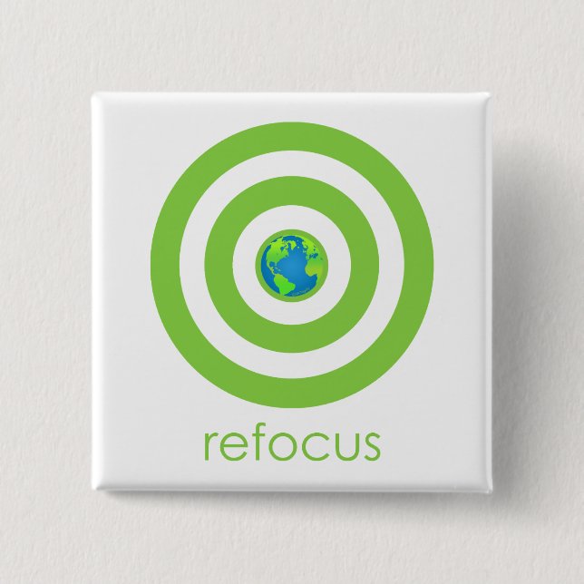 Refocus 15 Cm Square Badge (Front)