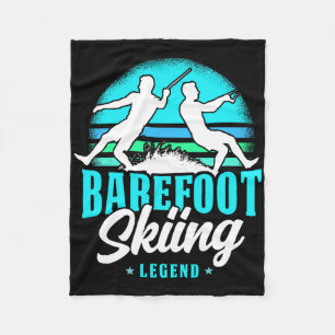 Refoot Skiing Legend Retro Style Water Sport Skier Fleece Blanket