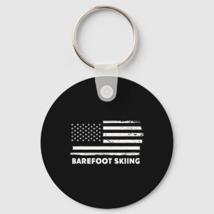 Refoot Skiing Life Usa Flag Patriotic Sports Desig Key Ring