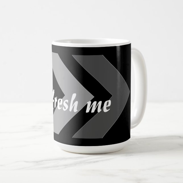 Refresh Me Custom Image Text Impuls font Classic Coffee Mug (Front Right)