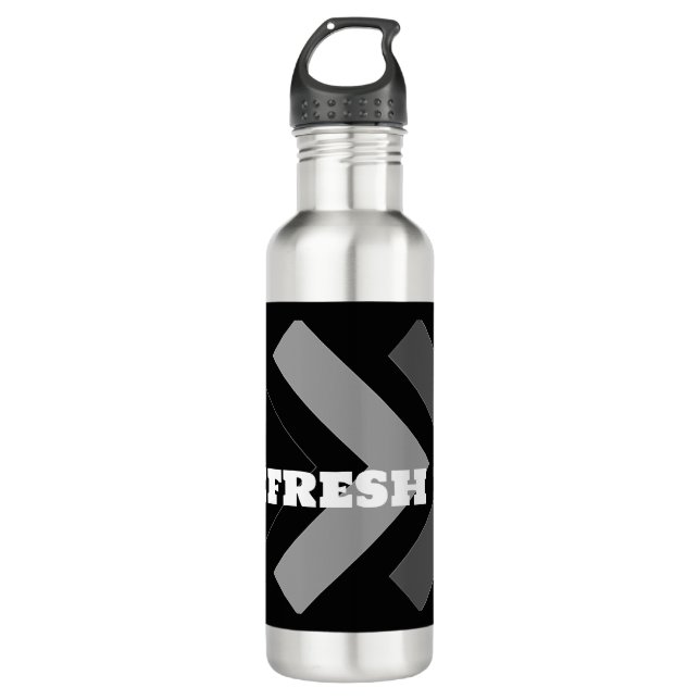 Refresh Me Custom Photo and Text Holtwood font  710 Ml Water Bottle (Front)