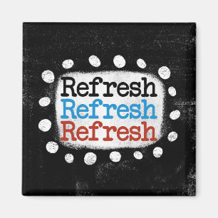 Refresh Refresh Refresh Refrigerator Magnet