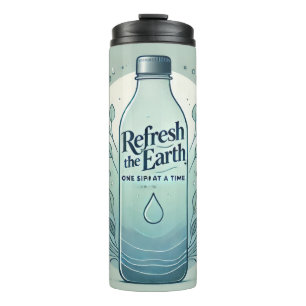 Refresh The Earth AI art Thermal Tumbler