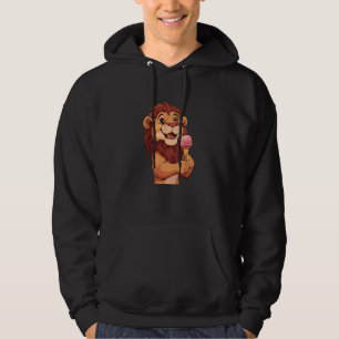 Refresh with this Ice Cream Loving Lion Graphic Hoodie