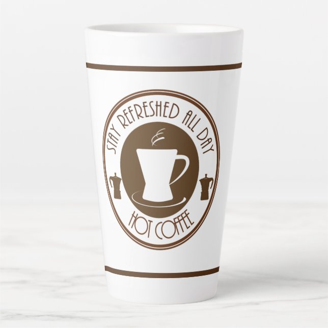 Refreshed Hot Coffee Latte Mug (Front)