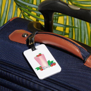 Refreshing Berry Smoothie Pink Drink  Luggage Tag