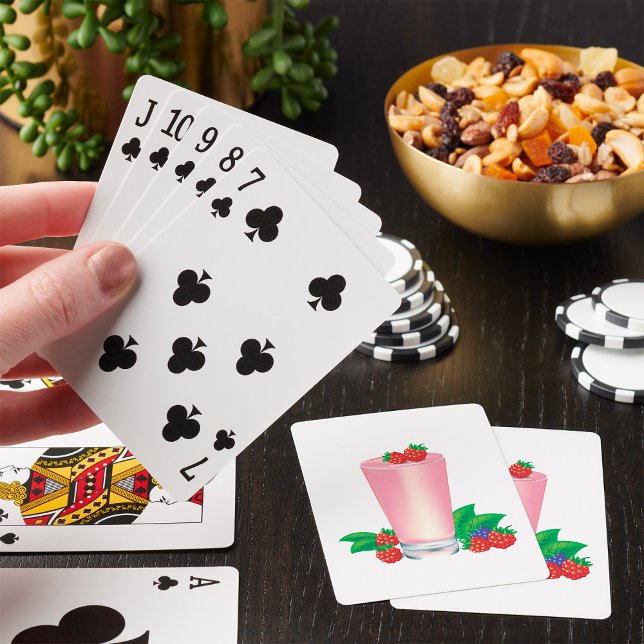 Refreshing Berry Smoothie Pink Drink  Playing Cards (Creator Uploaded)