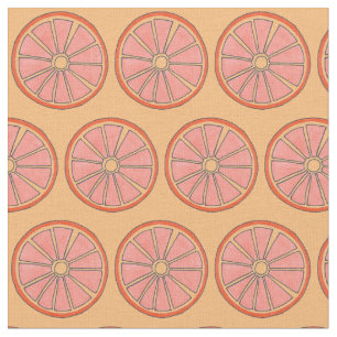 Refreshing Florida Orange Citrus Grove Fruit Slice Fabric
