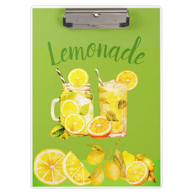 Refreshing Fresh Lemonade Clipboard (Front)