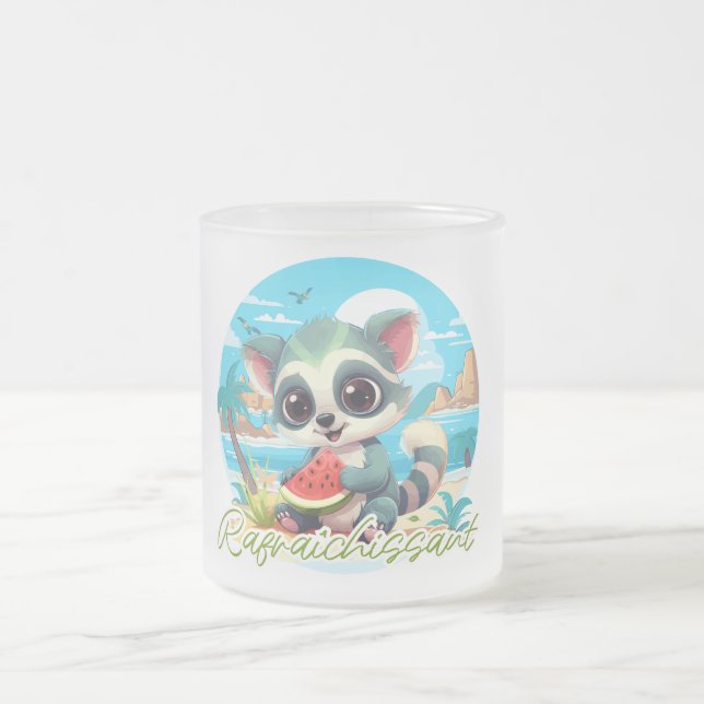 Refreshing Frosted Glass Coffee Mug (Center)