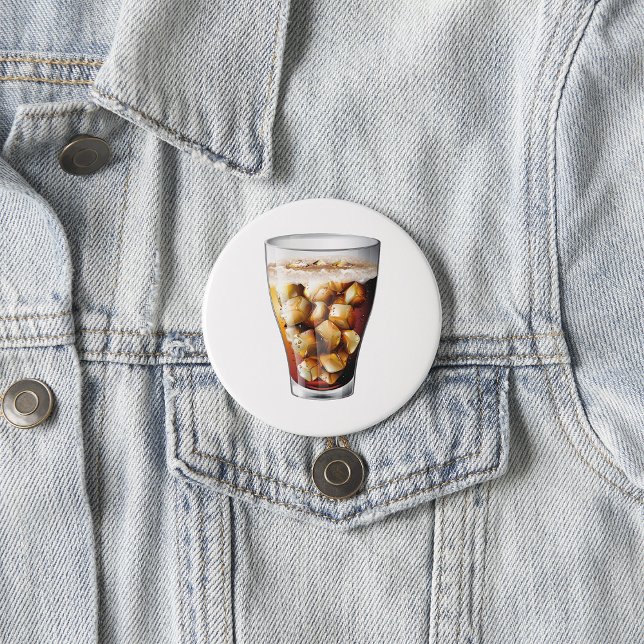 Refreshing Ice-Cold Soda Drink with Bubbles  7.5 Cm Round Badge (Creator Uploaded)