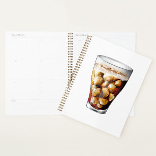 Refreshing Ice-Cold Soda Drink with Bubbles  Planner