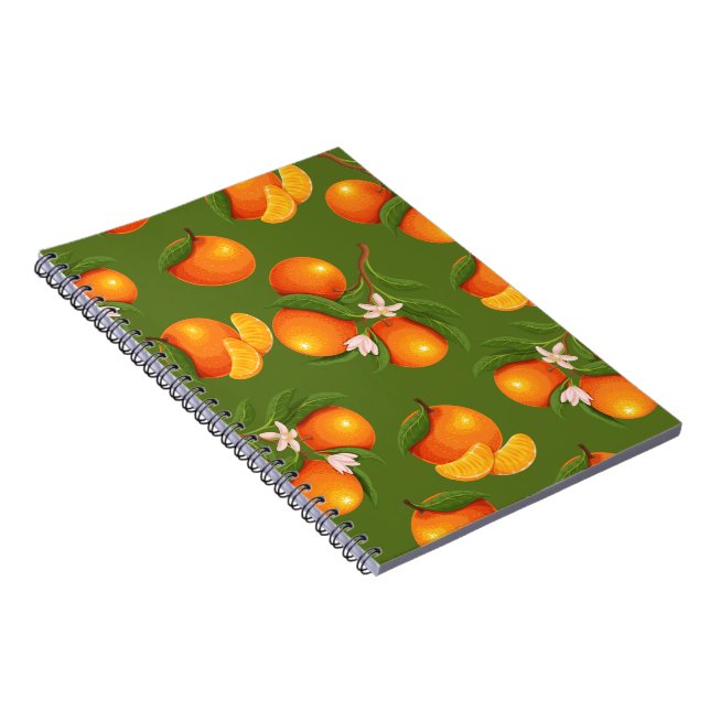 Refreshing Large Oranges Pattern Notebook (Right Side)