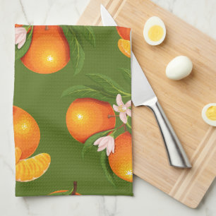 Refreshing Large Oranges Pattern Tea Towel