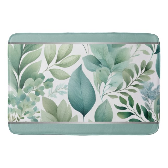 Refreshing Leaves Bath Mat (Front)