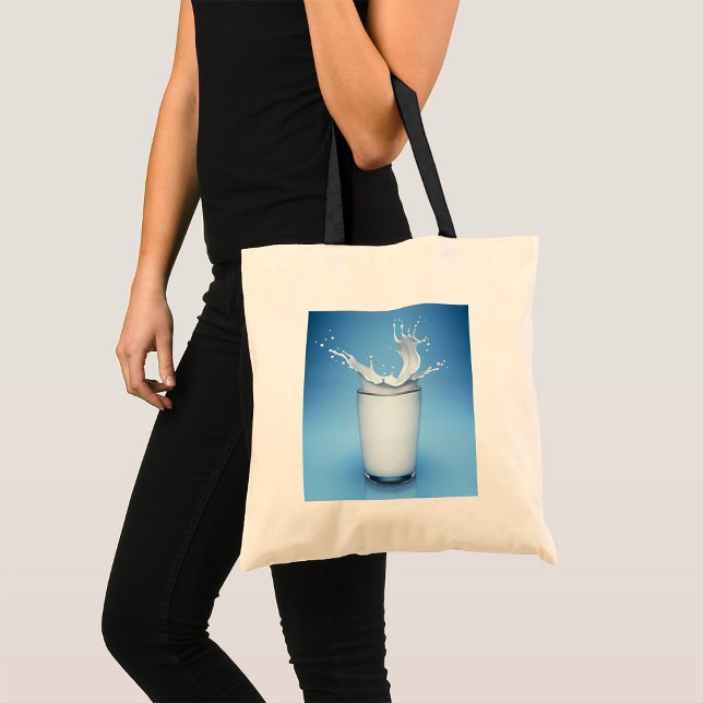 Refreshing Milk Splash in Glass Tote Bag (Creator Uploaded)