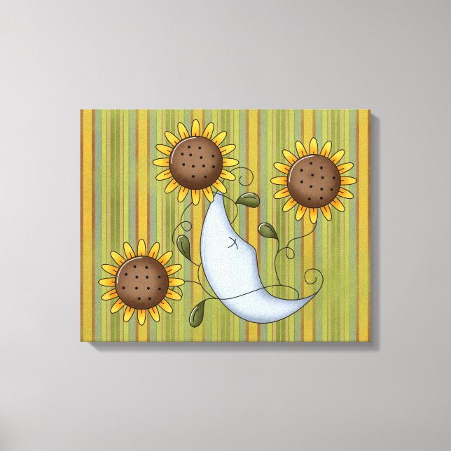 Refreshing Moon Wrapped Canvas (Front)