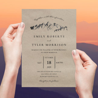 Refreshing Mountain Wedding Invitation