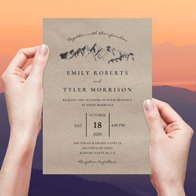 Refreshing Mountain Wedding Invitation (Creator Uploaded)