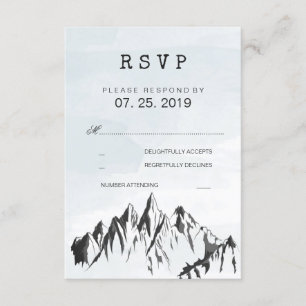 Refreshing Mountain Woodland Forest Wedding RSVP