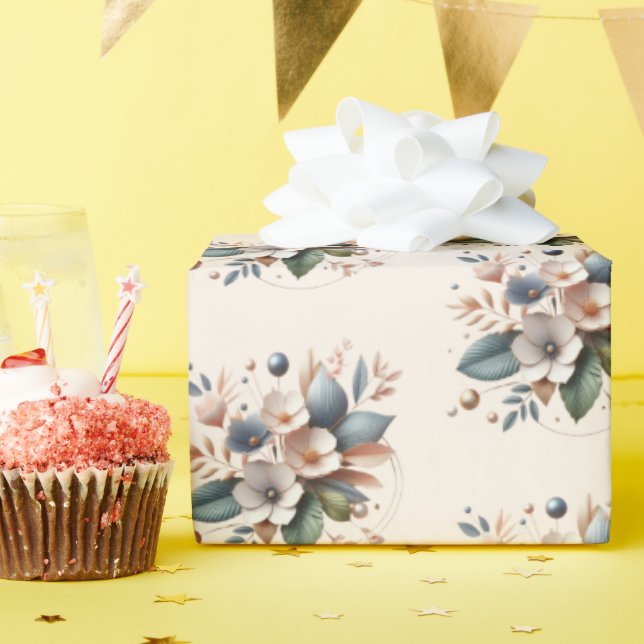 Refreshing natural touch wrapping paper (Birthday Party)