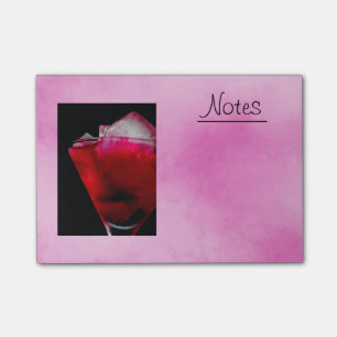 Refreshing Red and Pink Cocktail Post-it Notes