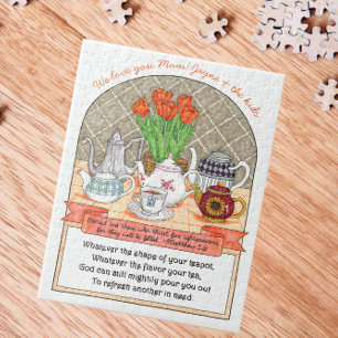 Refreshing Teapots Personalised Inspirational Jigsaw Puzzle