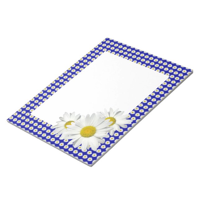 Refreshing White Daisies Notepad (Angled)
