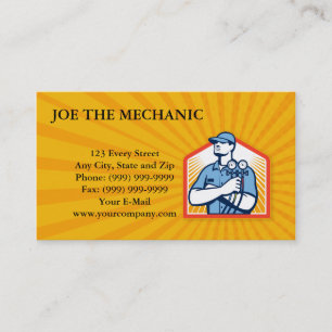 Refrigeration Air Conditioning Mechanic Front Business Card