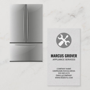 Refrigerator   Appliance Repair Services Business Card