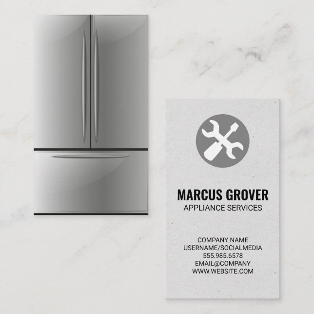 Refrigerator | Appliance Repair Services Business Card (Front/Back)