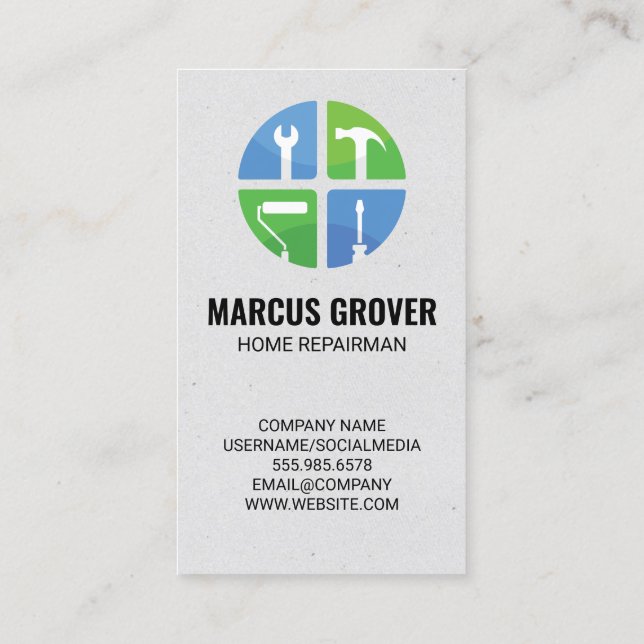 Refrigerator | Appliance Repair Services Logo  Business Card (Back)