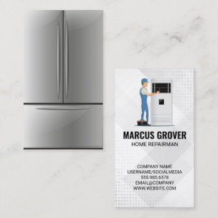 Refrigerator   Appliance Repairman Business Card