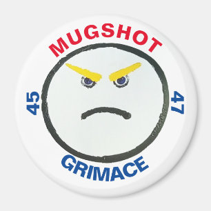 Refrigerator button GRIMACE MUGSHOT Magnet